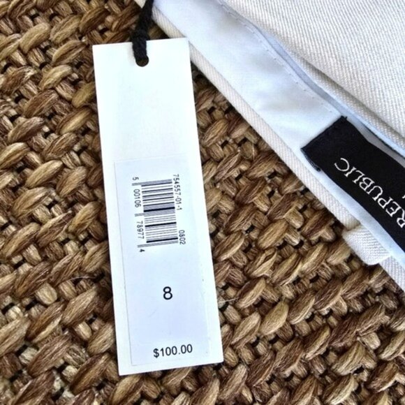 Banana Republic Women's Sloan Trousers Size 8 Natural Straight Leg Dress Pants - Picture 15 of 16